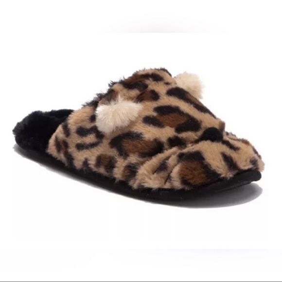 DIRTY Laundry Cozy Faux Fur Leopard Kitty Cat Backless Slipper Slide Mule Scuff - Picture 2 of 8